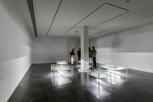 Museum of Contemporary Art Australia, Tuomas Aleksander Laitinen, 'Dossier of Osmosis' (2018). Mixed-media installation with ultrasonic speakers. Installation view: 21st Biennale of Sydney, Museum of Contemporary Art Australia, Sydney (16 March–11 June 2018). Courtesy the artist and Helsinki Contemporary, Finland. Photo: Document Photography.